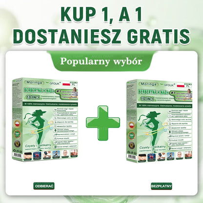 🎀 GFOUK® Moringa × Berberyna × AMPK 10-w-1 Wsparcie metaboliczne, plaster z nanotechnologią mikroigłową 🇵🇱(Wystarczy raz dziennie, widoczne efekty w 7 dni) ✅ Na otyłość, wiotką skórę, cukrzycę, bezdech senny, problemy ze stawami i wiele innych